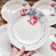 Lot of 6 dessert plates "boulogne" Digoin Sarreguemines