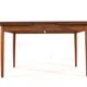 Rectangular extendable Danish dining table 'Flovt' in modern mid-century teak.