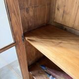 Glass cabinet or display case in pine 1950