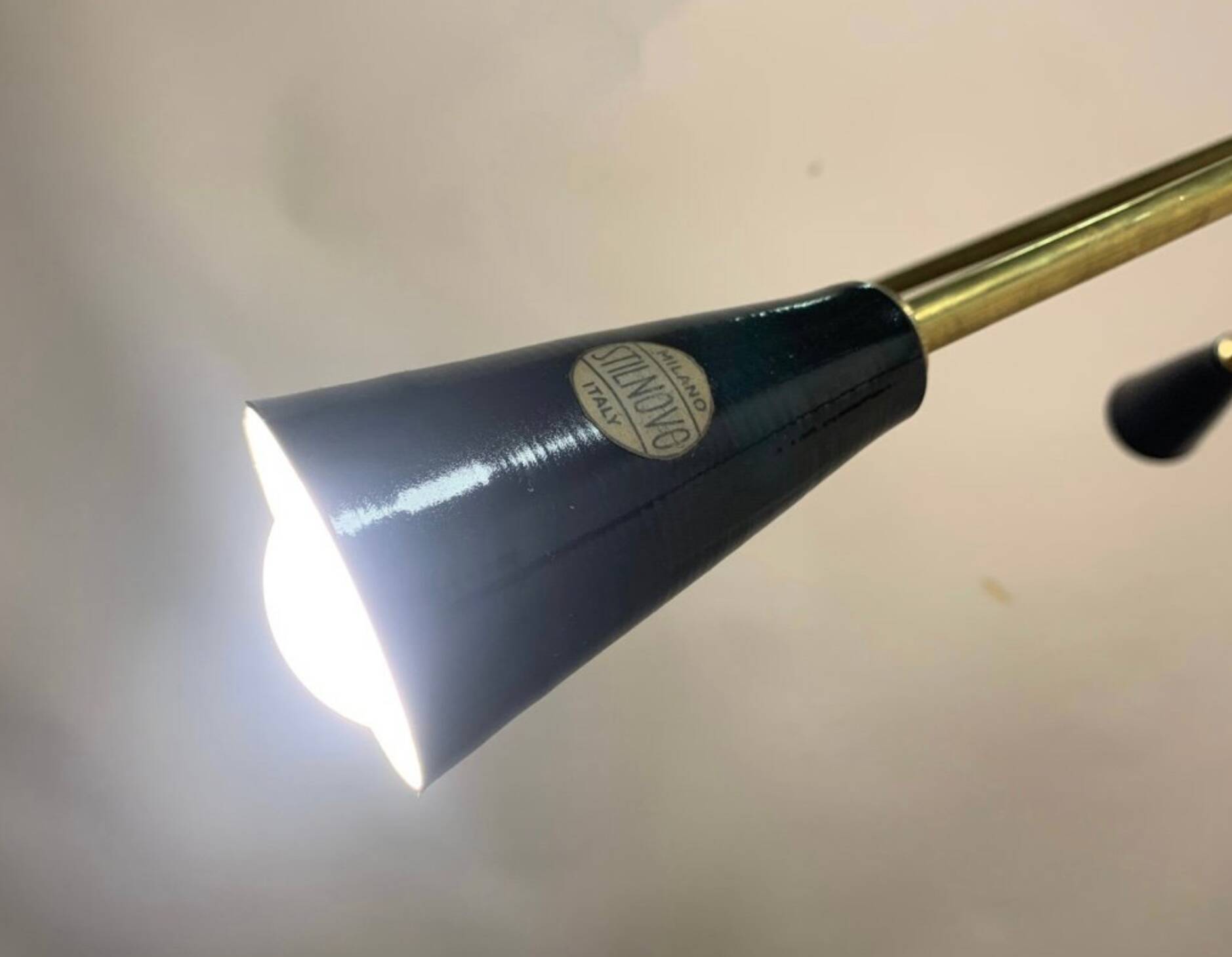 Lustre à 12 branches Sputnik Stilnovo des années 1950