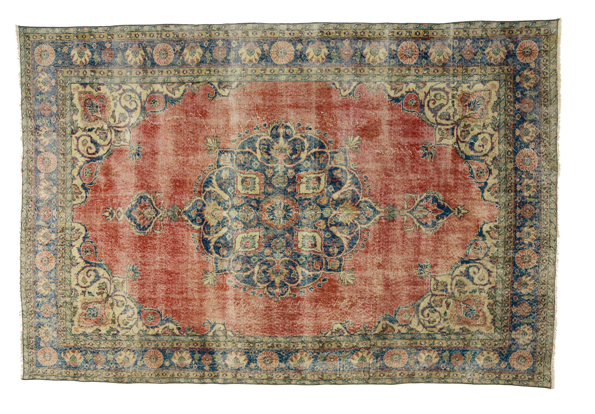 Anatolian handmade vintage rug 300 cm x 197 cm