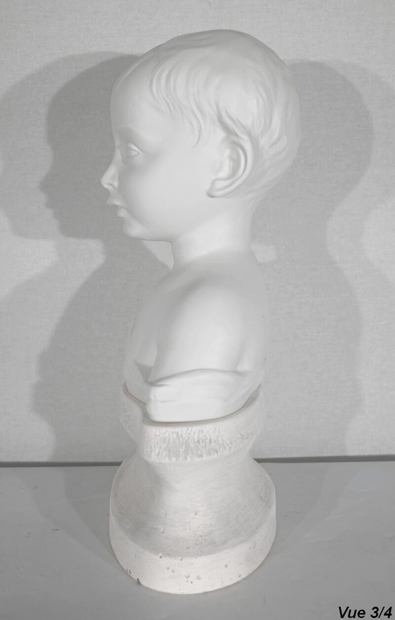 Children's bust in biscuit of limoges – early twentieth century