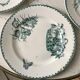 set of 4 flat plates Terre de Fer Saint-Amand model "Cartels" XIXth