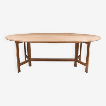 Table à manger en pin cérusé. Ollé Pira. Suède années 1960