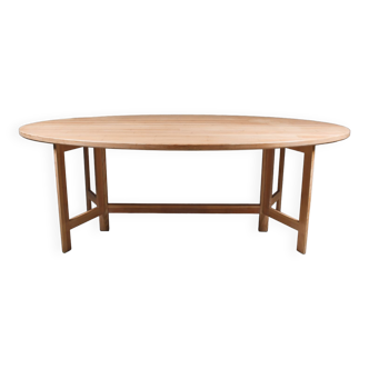 Table à manger en pin cérusé. Ollé Pira. Suède années 1960