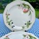 Six vintage flat English plates by Churchill Staffordshire.