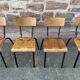 4 vintage 60s school chairs