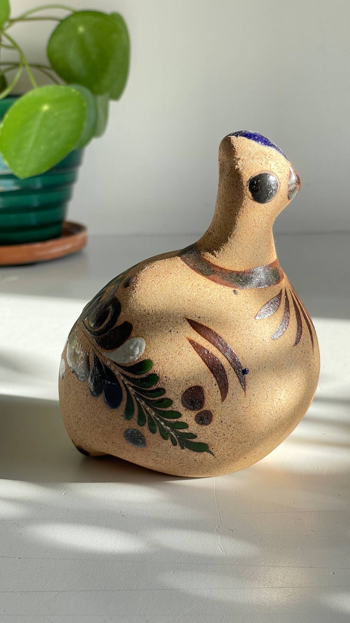 Bird handmade stoneware mexico vintage
