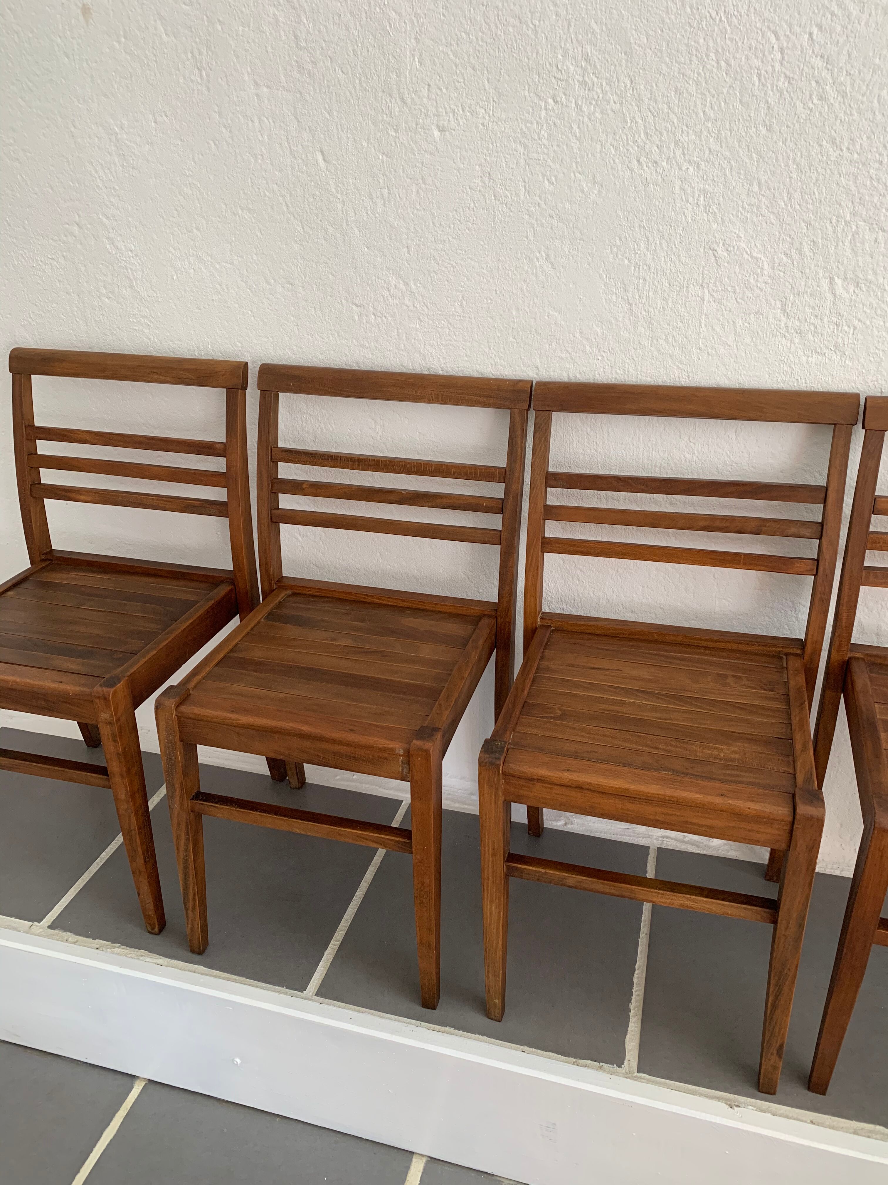 4 René Gabriel stackable chairs