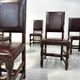 Vintage Handmade French Chairs in Leather & Oak, 1970s.