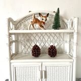 Rattan wall shelf