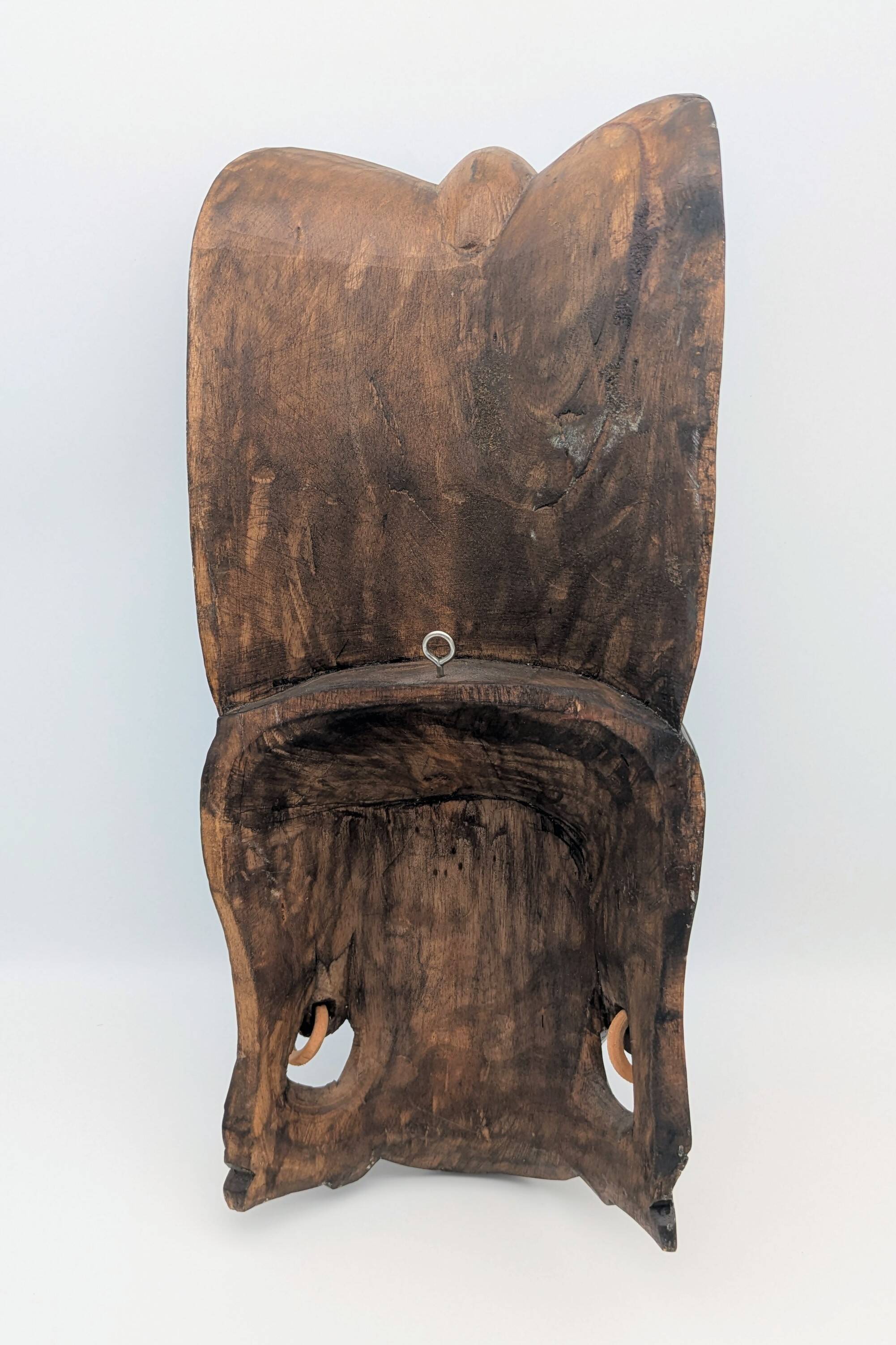 Sculptural Mask Wood - Face & Royal Cobra (Naga) - Tribal Art Indonesia