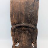 Sculptural Mask Wood - Face & Royal Cobra (Naga) - Tribal Art Indonesia