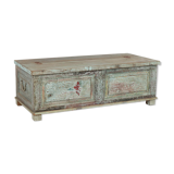 Old wooden box with storage space