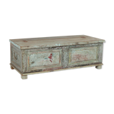 Malle en bois avec espace de stockage