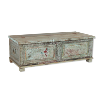 Old wooden box with storage space