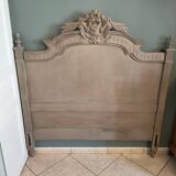 Antique painted wooden headboard
