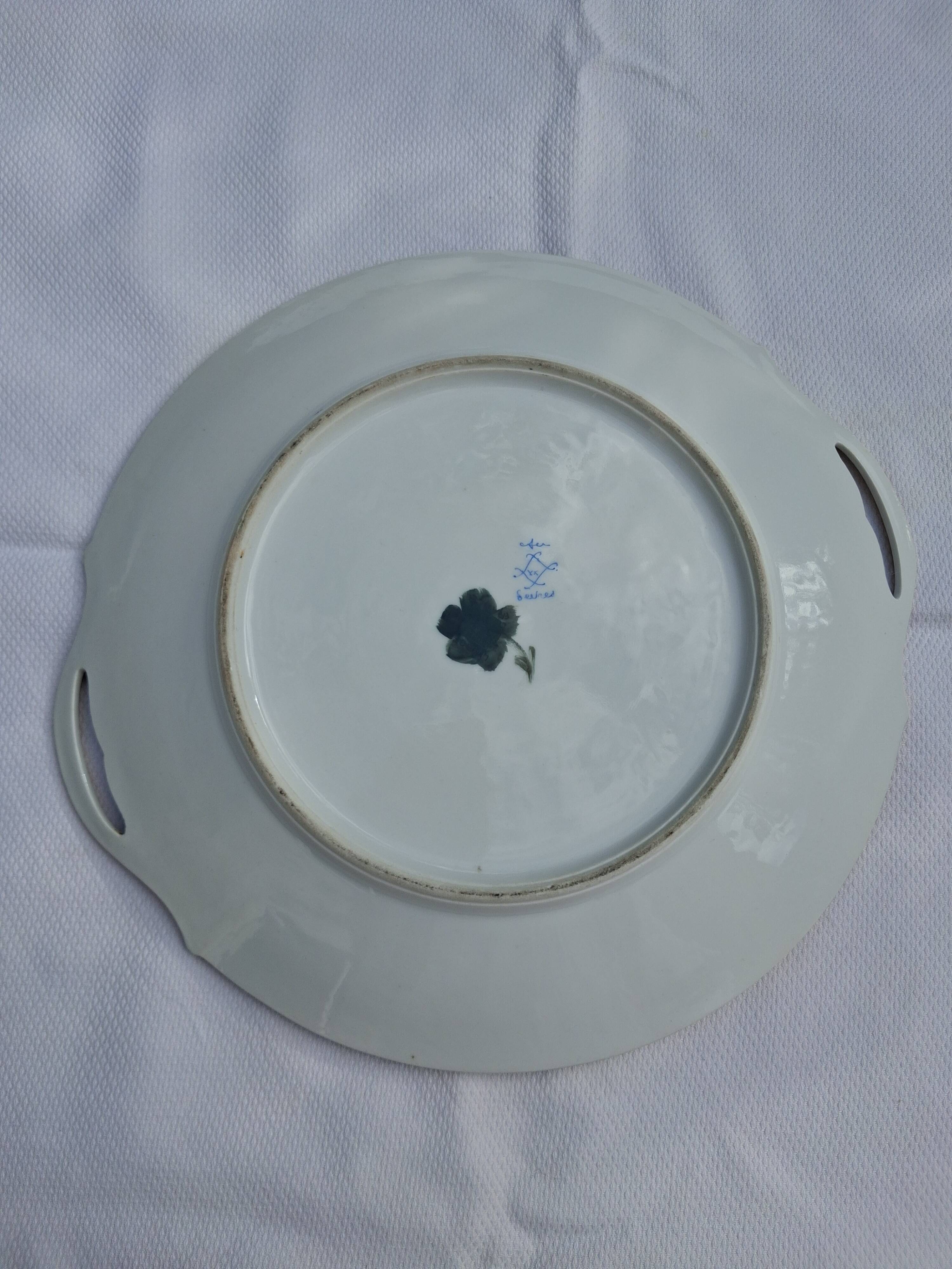 Plat à gateaux porcelaine