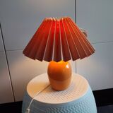 Danish ceramic and fabric bedside lamp by Lene Bjerre