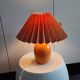 Danish ceramic and fabric bedside lamp by Lene Bjerre