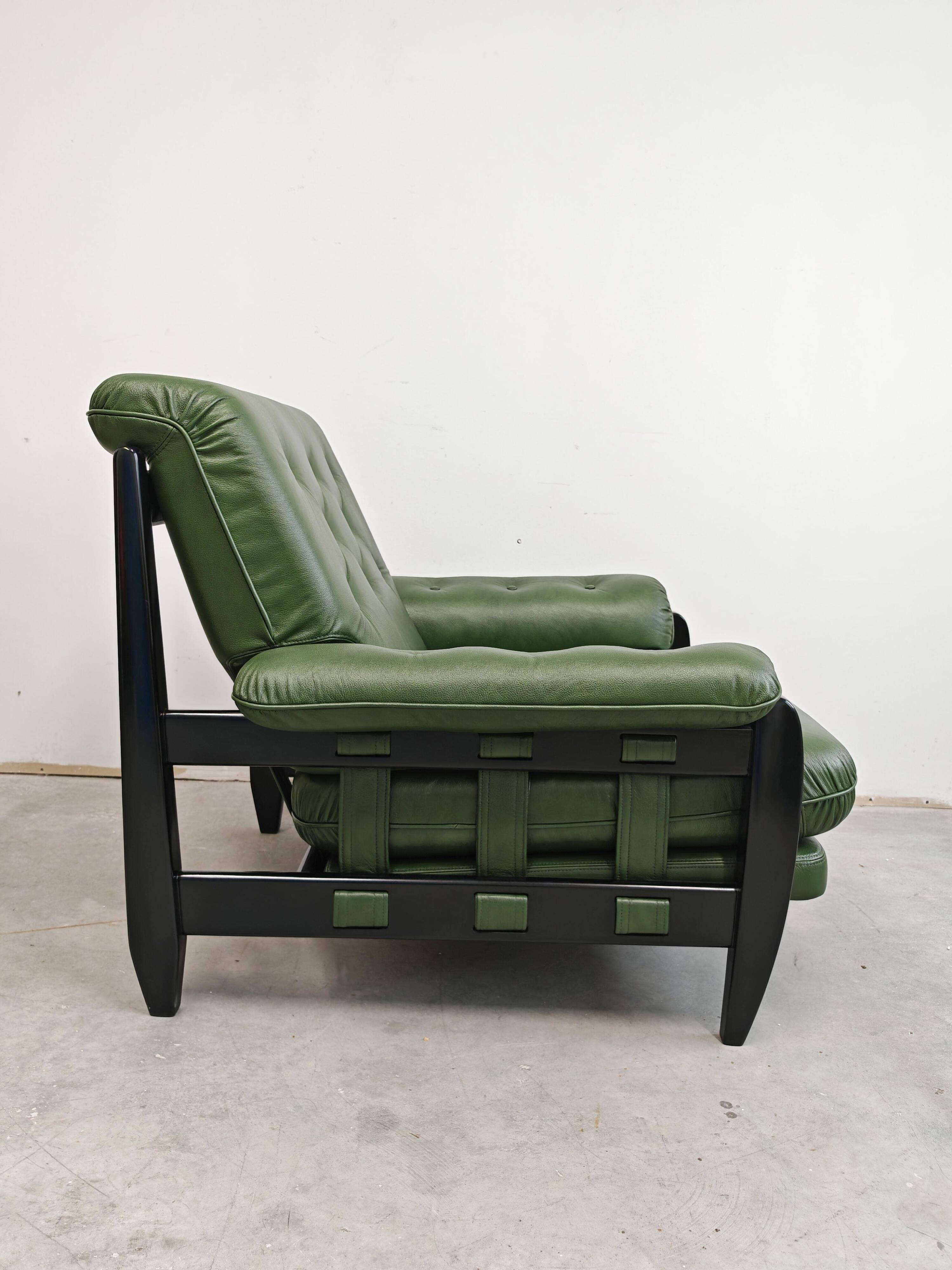 "Rodeio" Mid Century Modern armchair and ottoman by Jean Gillon