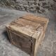 French antique oak safe, lockable rustic chest, circa 1750–1850.