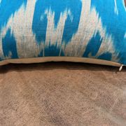 Vintage Uzbek Pillow, Boho Moroccan Decor, Handmade Silk Square Cushion