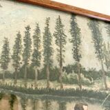 Painting from the 1900s, glass frame