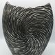 Vase in ceramic form and silver modernist effects 26.5 cm