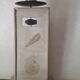 Patinated wooden candle holder, engraved with metal cup, sea decoration