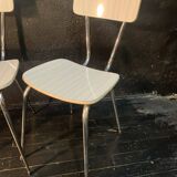 Set of 3 chairs and 1 stool in formica design, 1960