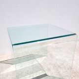 Table basse design en verre transparent