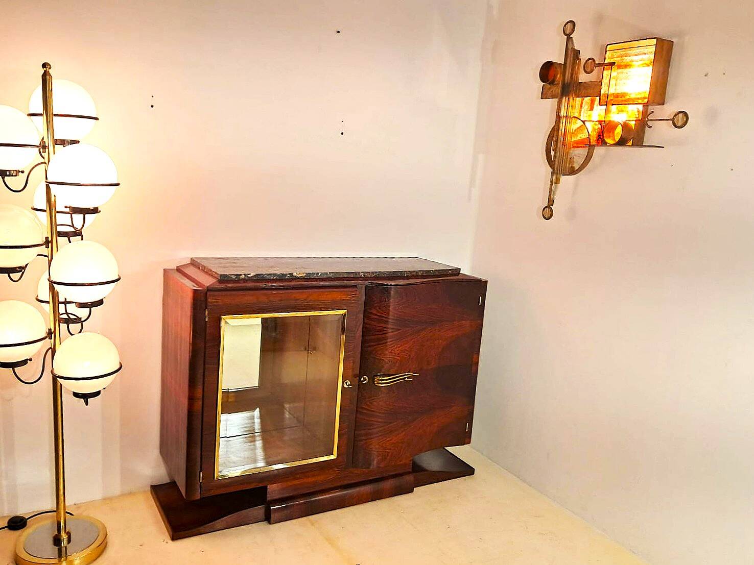 Original Art Deco sideboard, bar, display cabinet, France.