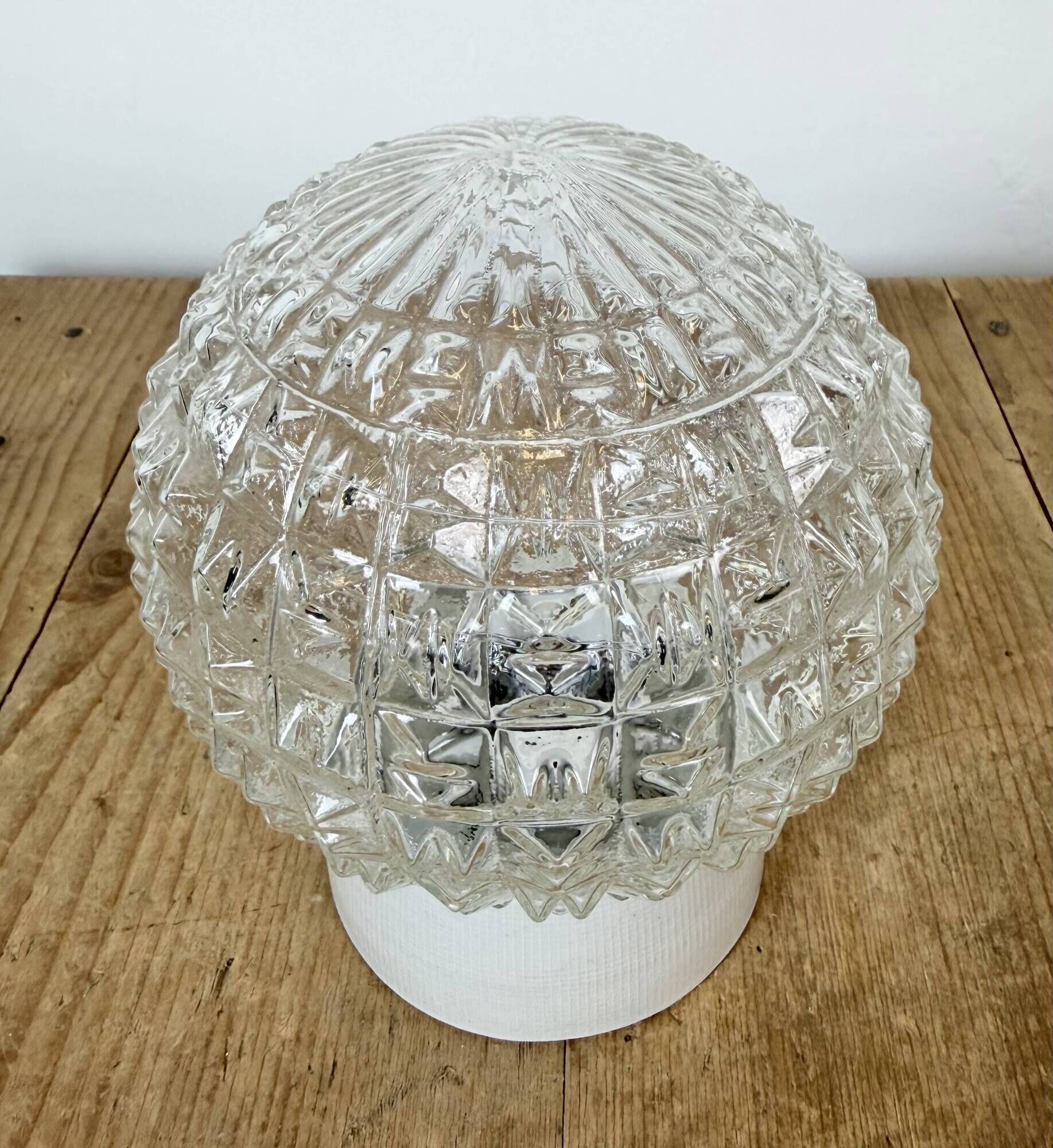 Vintage White Porcelain Ceiling Light, 1970s
