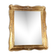 Italian mirror, key frame, vintage 50, engraved wood - gilded 39x32 cm SB