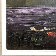 Huile sur toile, nature morte aux anémones