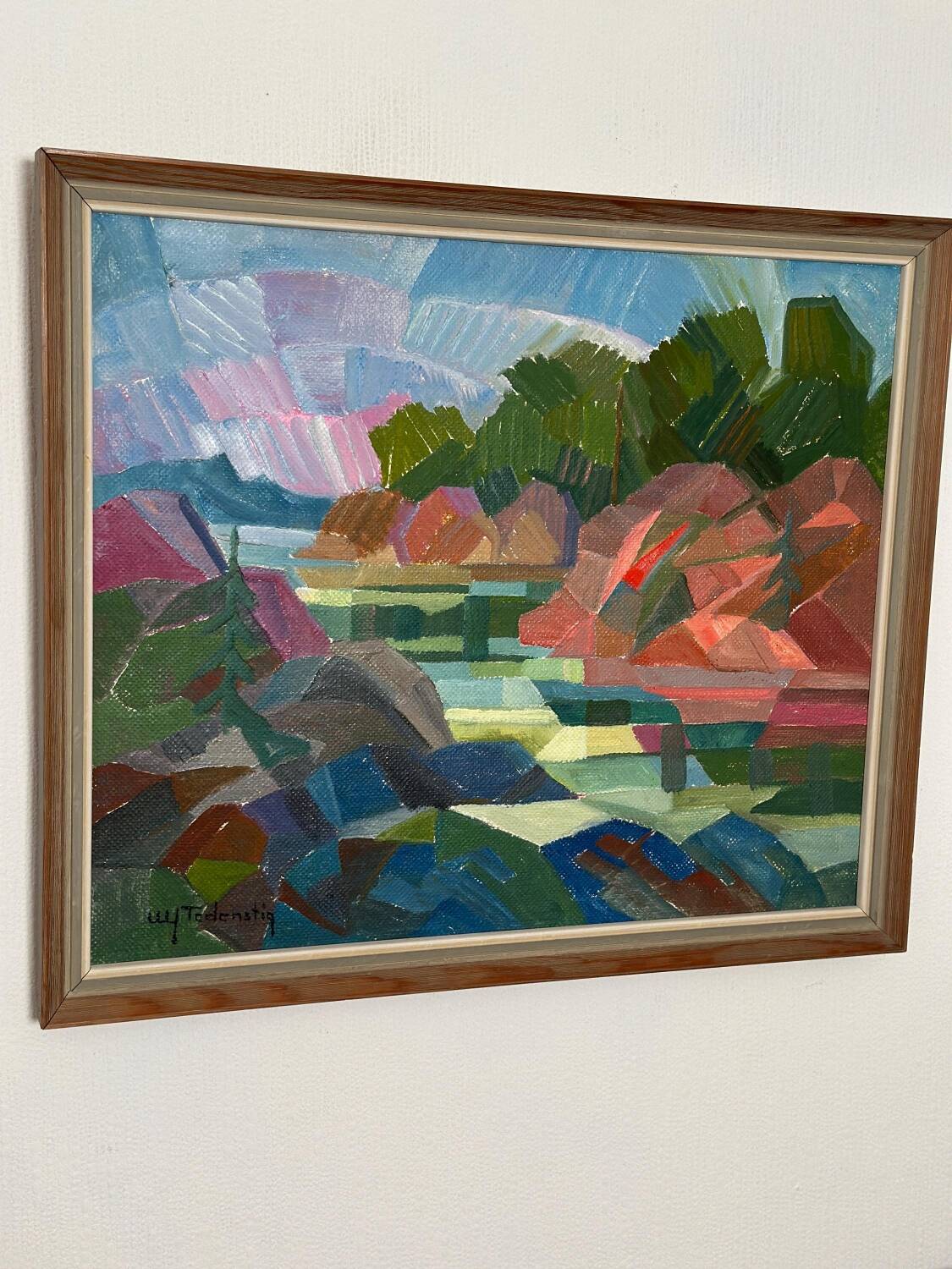 Swedish Oil on Canvas – “Autumn Landscape” by Ulf Tedenstig (1937–1999