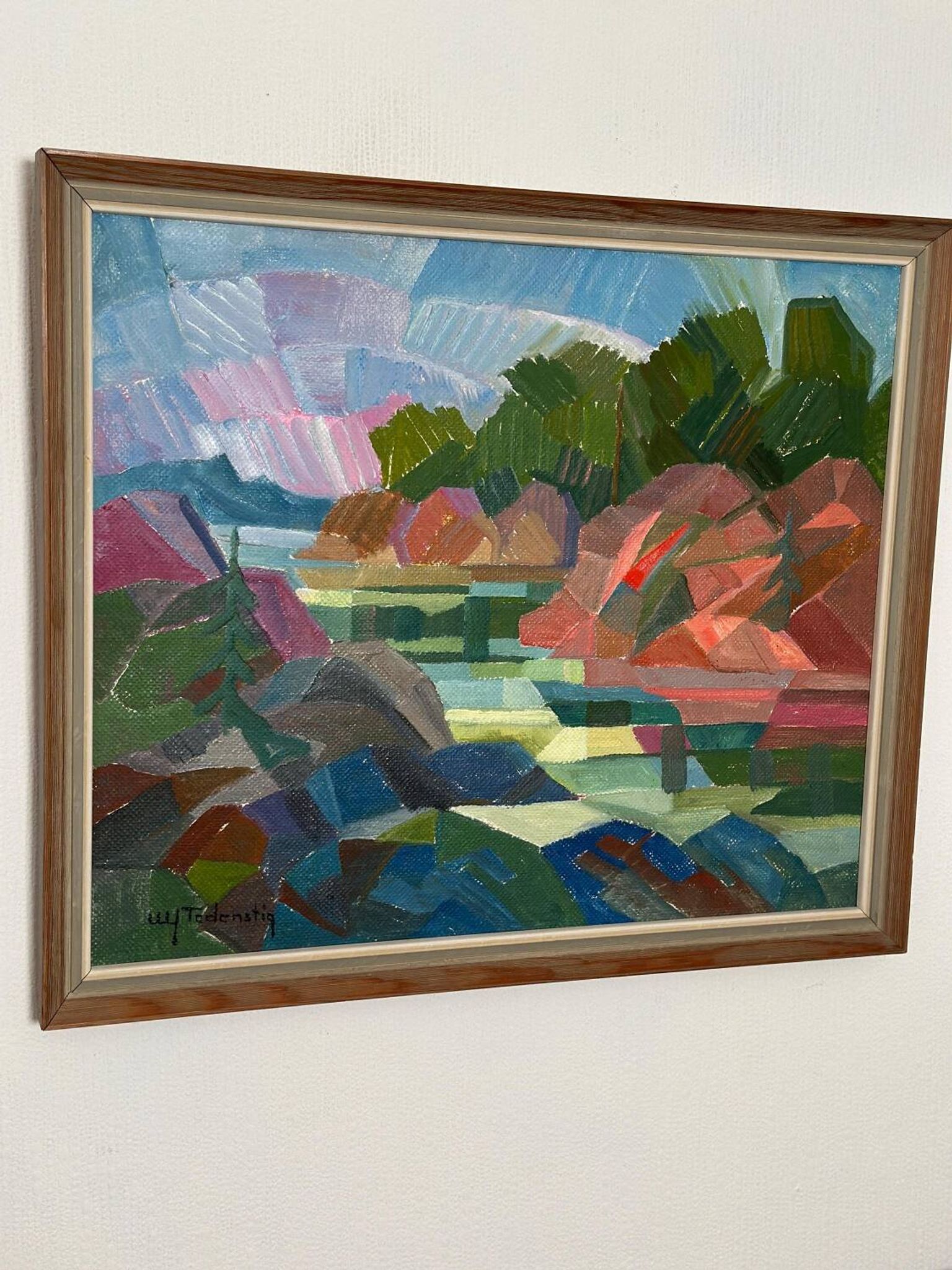 Swedish Oil on Canvas – “Autumn Landscape” by Ulf Tedenstig (1937–1999