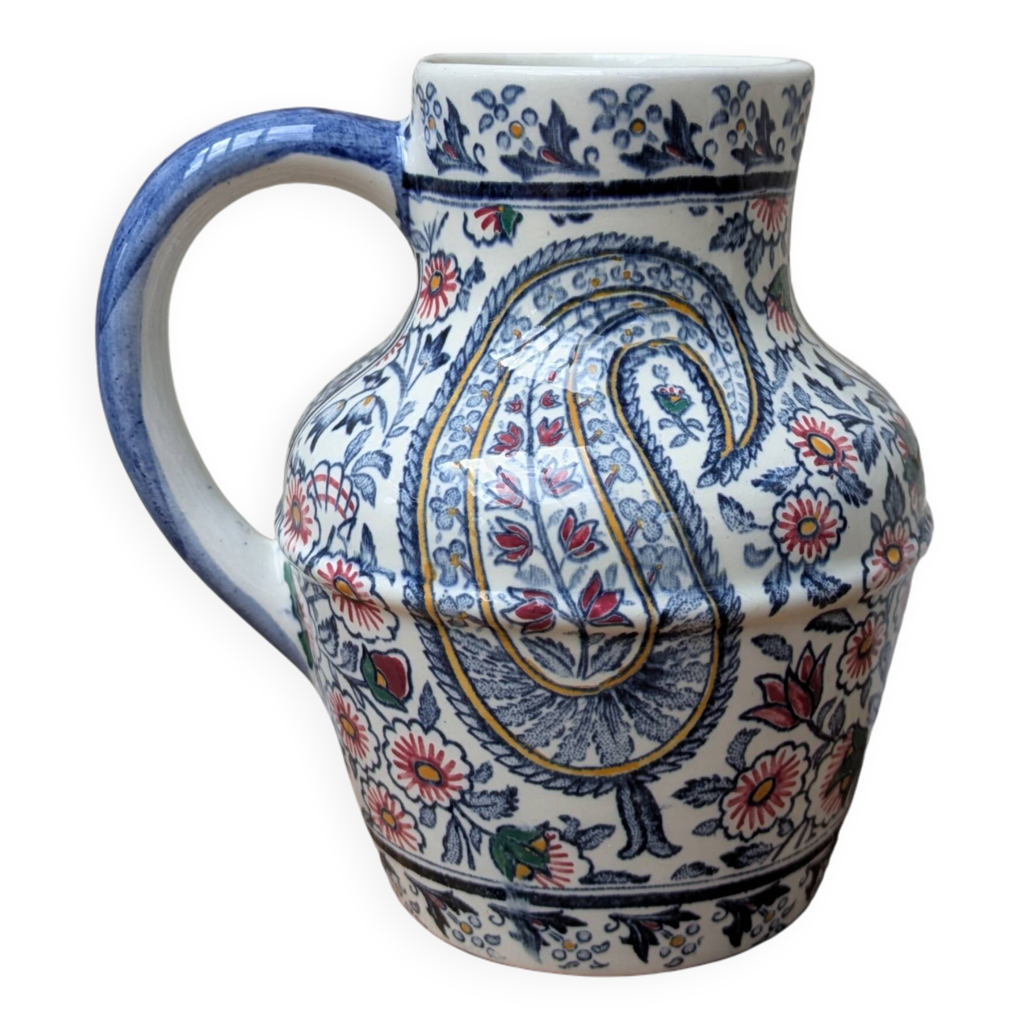 Small jug Gien model Cachemire H13cm