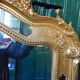 Gilded wooden mirror louis xv with frame