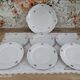Dessert service 6 people 7 pieces porcelain Bavaria white decoration roses field flowers