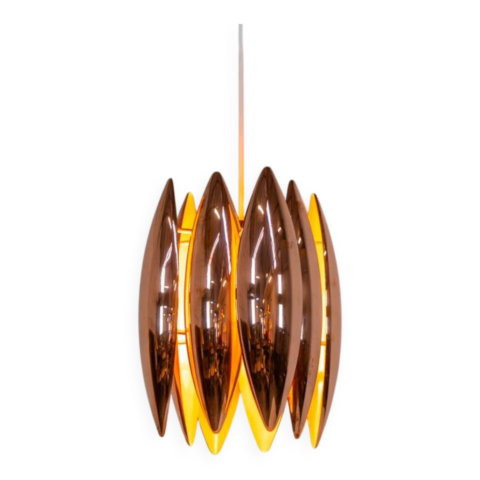 Rare copper “Kastor” pendel by Jo Hammerborg for Fog &