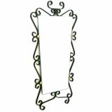 Vintage wrought iron mirror from the 1950s-60s, France.