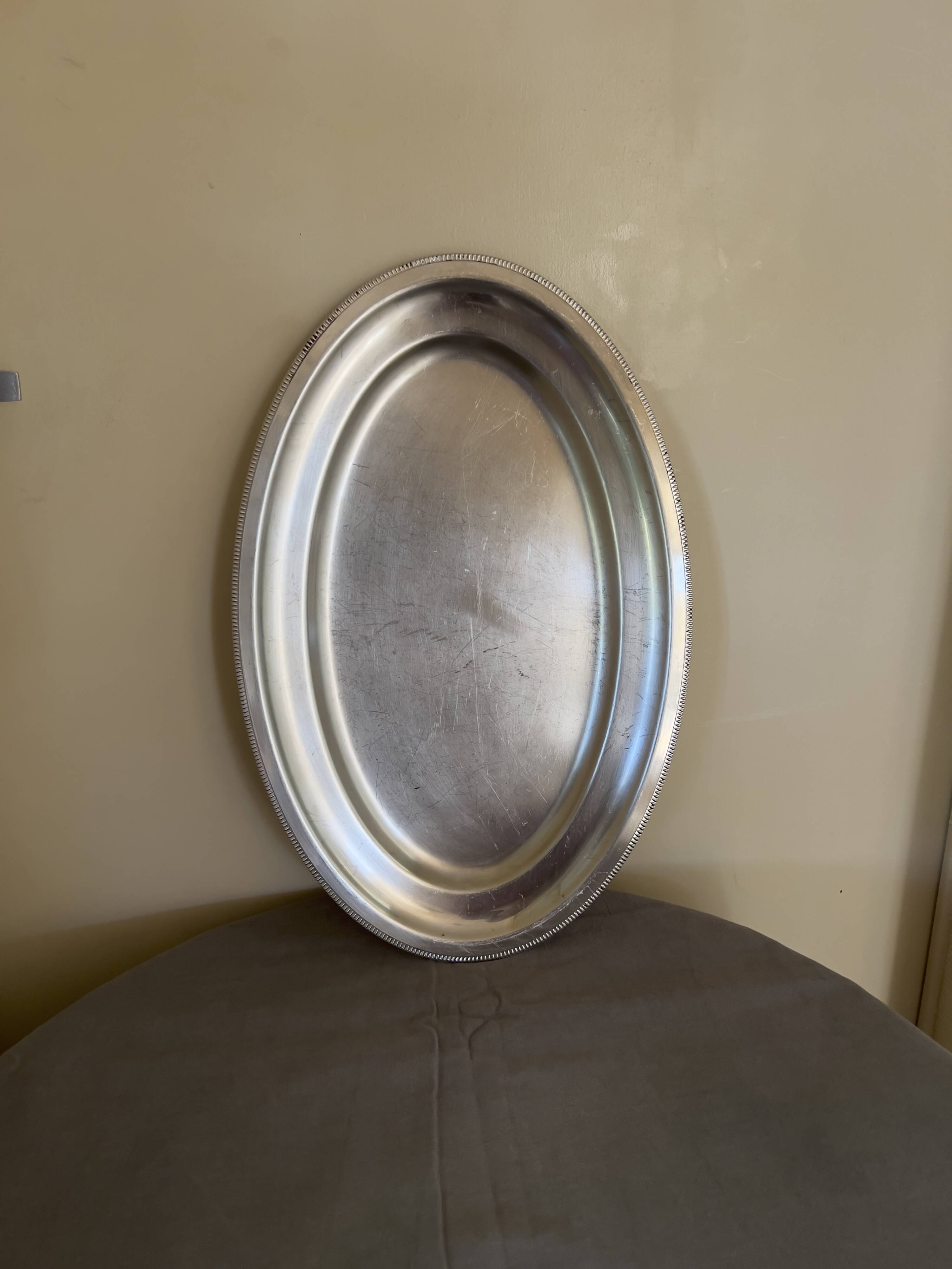 Plat de service inox