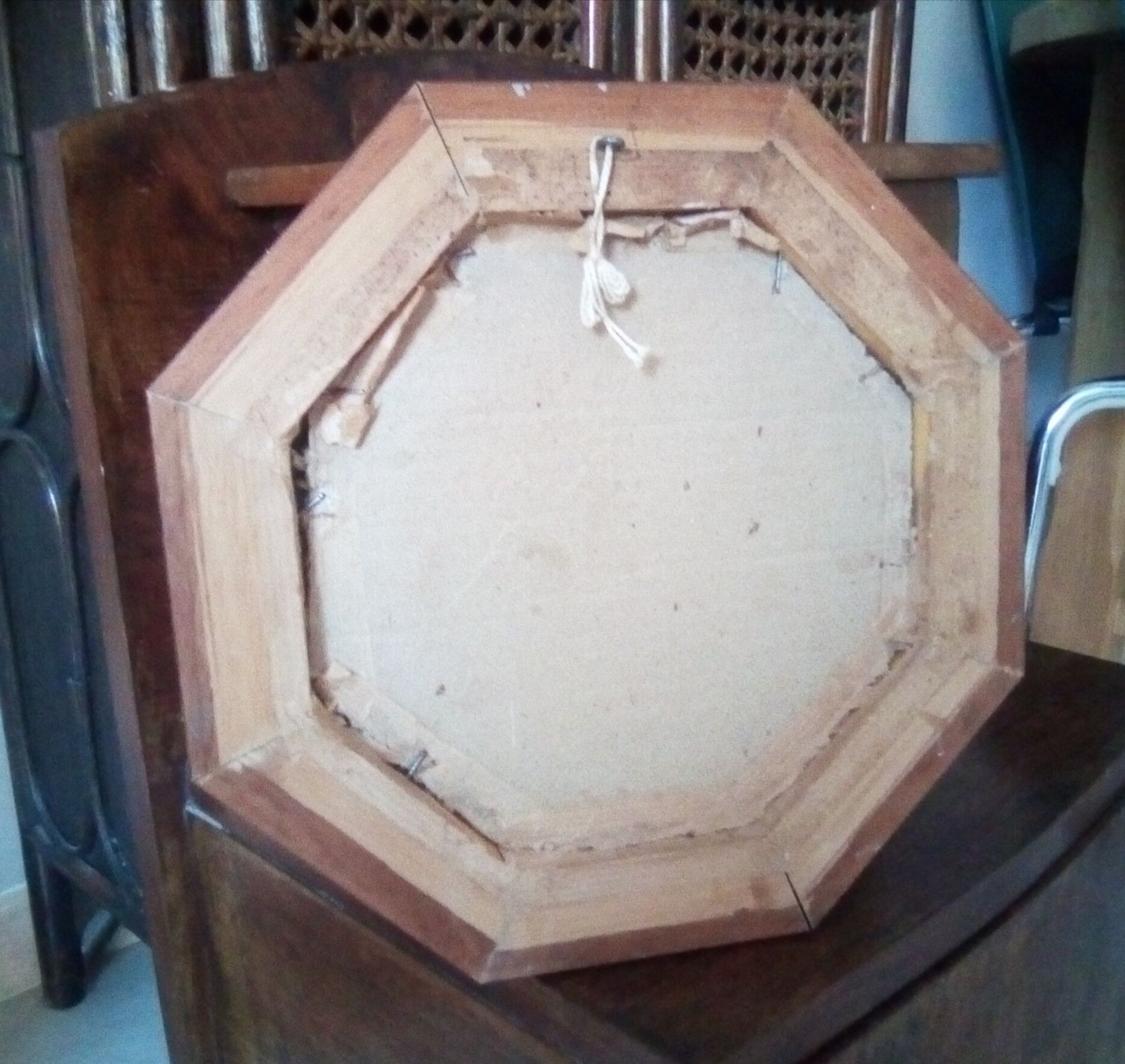 Small octagonal vintage mirror 27x27cm