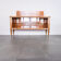 Heath wood buffet and 1950s vintage glass modern antiques
