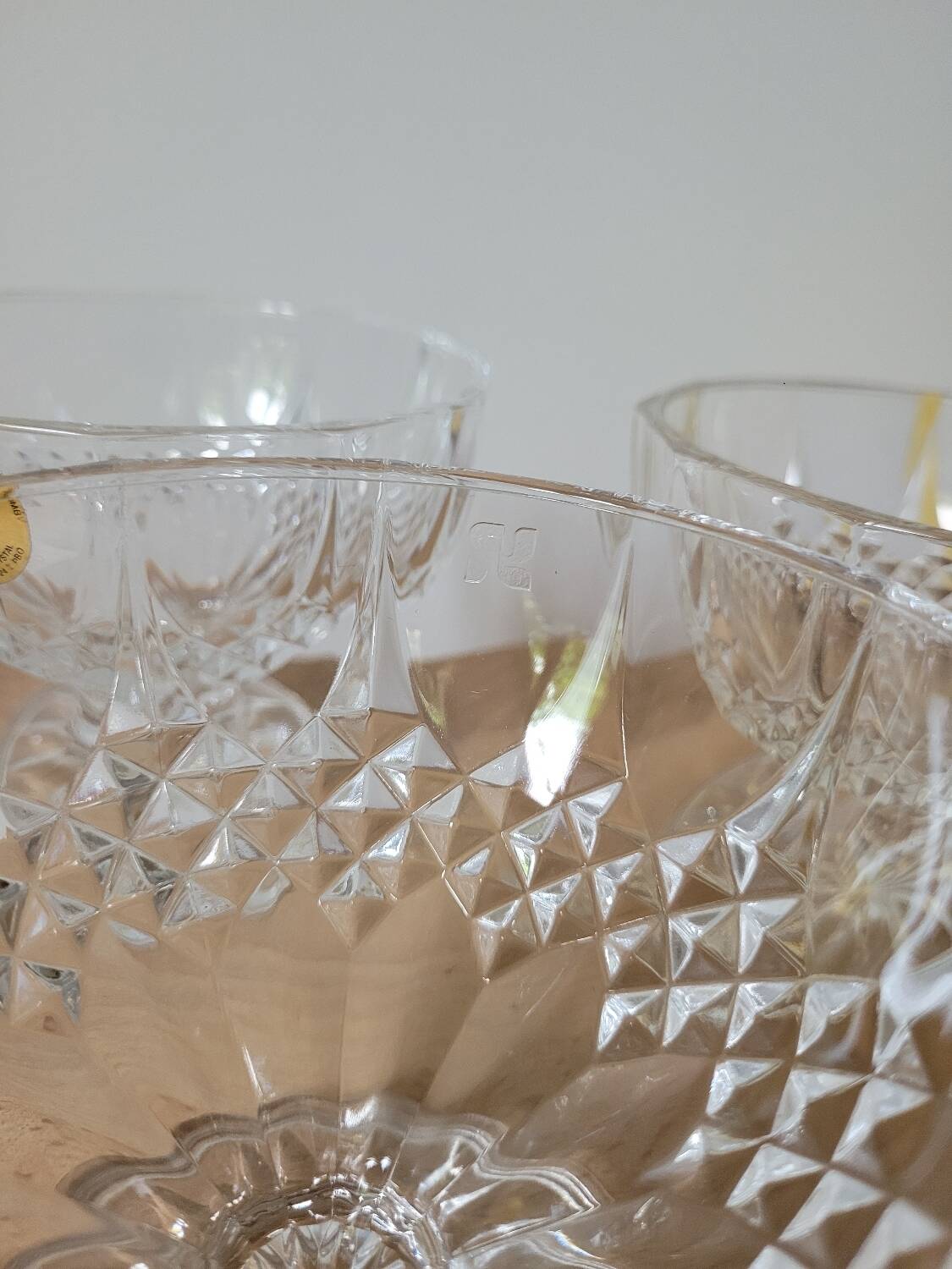 Lot de 3 coupes à glace Longchamp de Cristal d'Arques