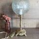 Retro-chic upcycled lamp | bronze and spherical glass