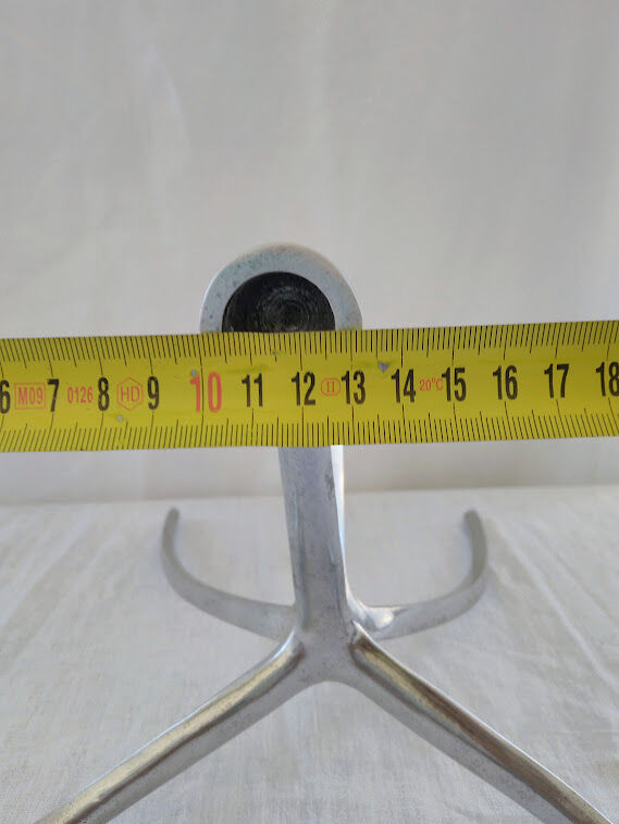 Chrome and blue seventies candlestick