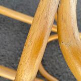Curved wooden bar stool